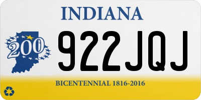 IN license plate 922JQJ