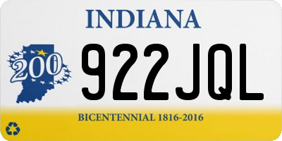 IN license plate 922JQL