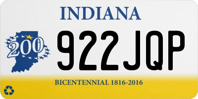 IN license plate 922JQP