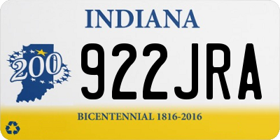 IN license plate 922JRA