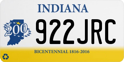IN license plate 922JRC