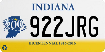 IN license plate 922JRG
