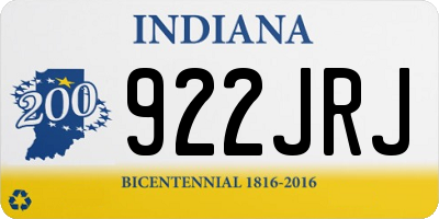 IN license plate 922JRJ