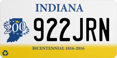 IN license plate 922JRN