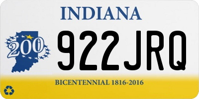 IN license plate 922JRQ