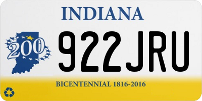 IN license plate 922JRU