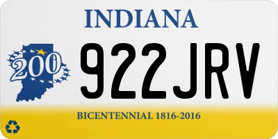IN license plate 922JRV