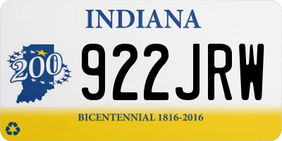IN license plate 922JRW