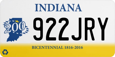 IN license plate 922JRY