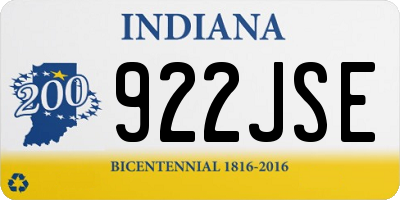 IN license plate 922JSE