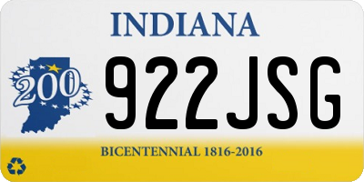IN license plate 922JSG