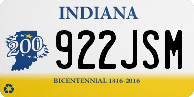 IN license plate 922JSM
