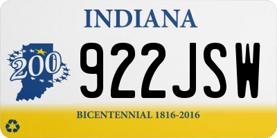 IN license plate 922JSW