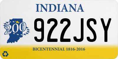 IN license plate 922JSY