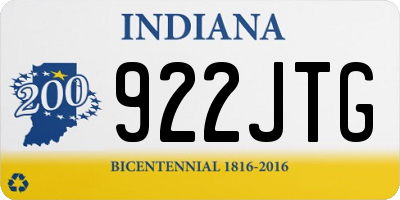 IN license plate 922JTG