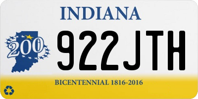 IN license plate 922JTH
