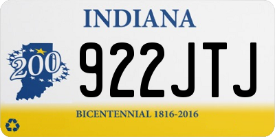 IN license plate 922JTJ