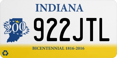 IN license plate 922JTL
