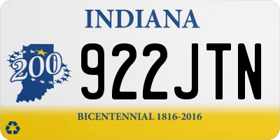 IN license plate 922JTN