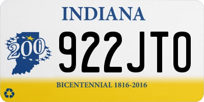 IN license plate 922JTO