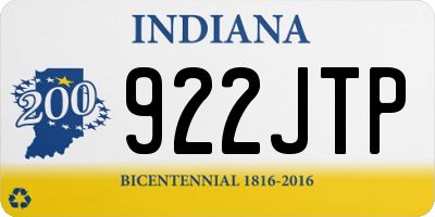 IN license plate 922JTP