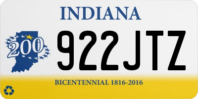 IN license plate 922JTZ