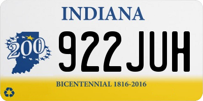 IN license plate 922JUH