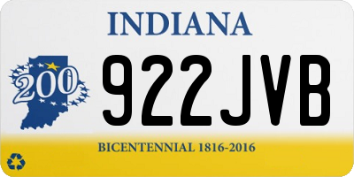 IN license plate 922JVB