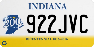 IN license plate 922JVC