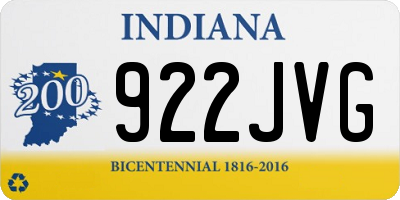 IN license plate 922JVG
