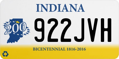 IN license plate 922JVH