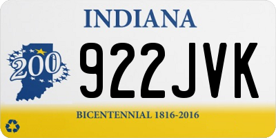 IN license plate 922JVK