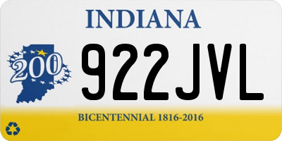 IN license plate 922JVL