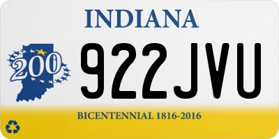 IN license plate 922JVU