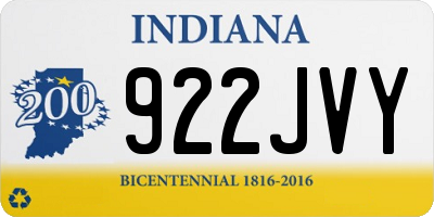 IN license plate 922JVY