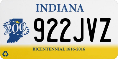 IN license plate 922JVZ
