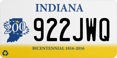 IN license plate 922JWQ