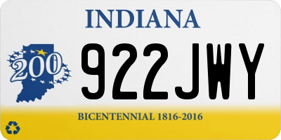 IN license plate 922JWY