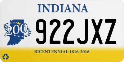 IN license plate 922JXZ