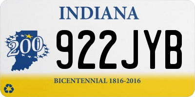 IN license plate 922JYB