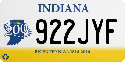 IN license plate 922JYF