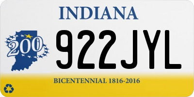 IN license plate 922JYL