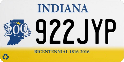 IN license plate 922JYP