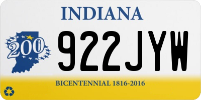 IN license plate 922JYW