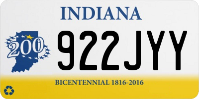 IN license plate 922JYY