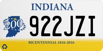 IN license plate 922JZI