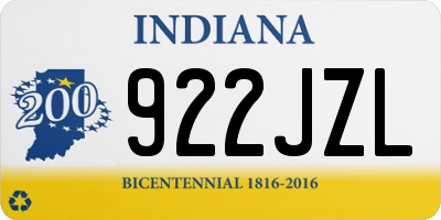 IN license plate 922JZL