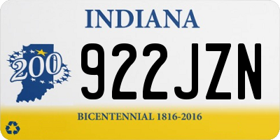 IN license plate 922JZN
