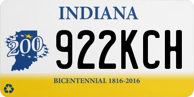 IN license plate 922KCH