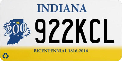 IN license plate 922KCL